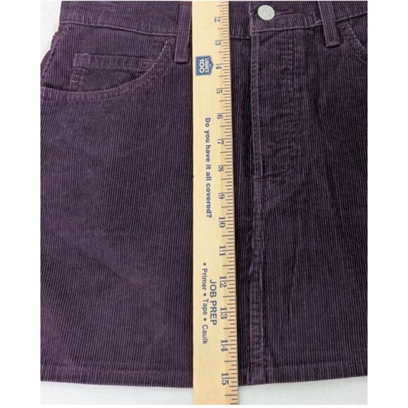 Levi's Size 29 Women’s Purple Corduroy Mini Icon Skirt Button-Fly Mid-Rise. New - Picture 8 of 11